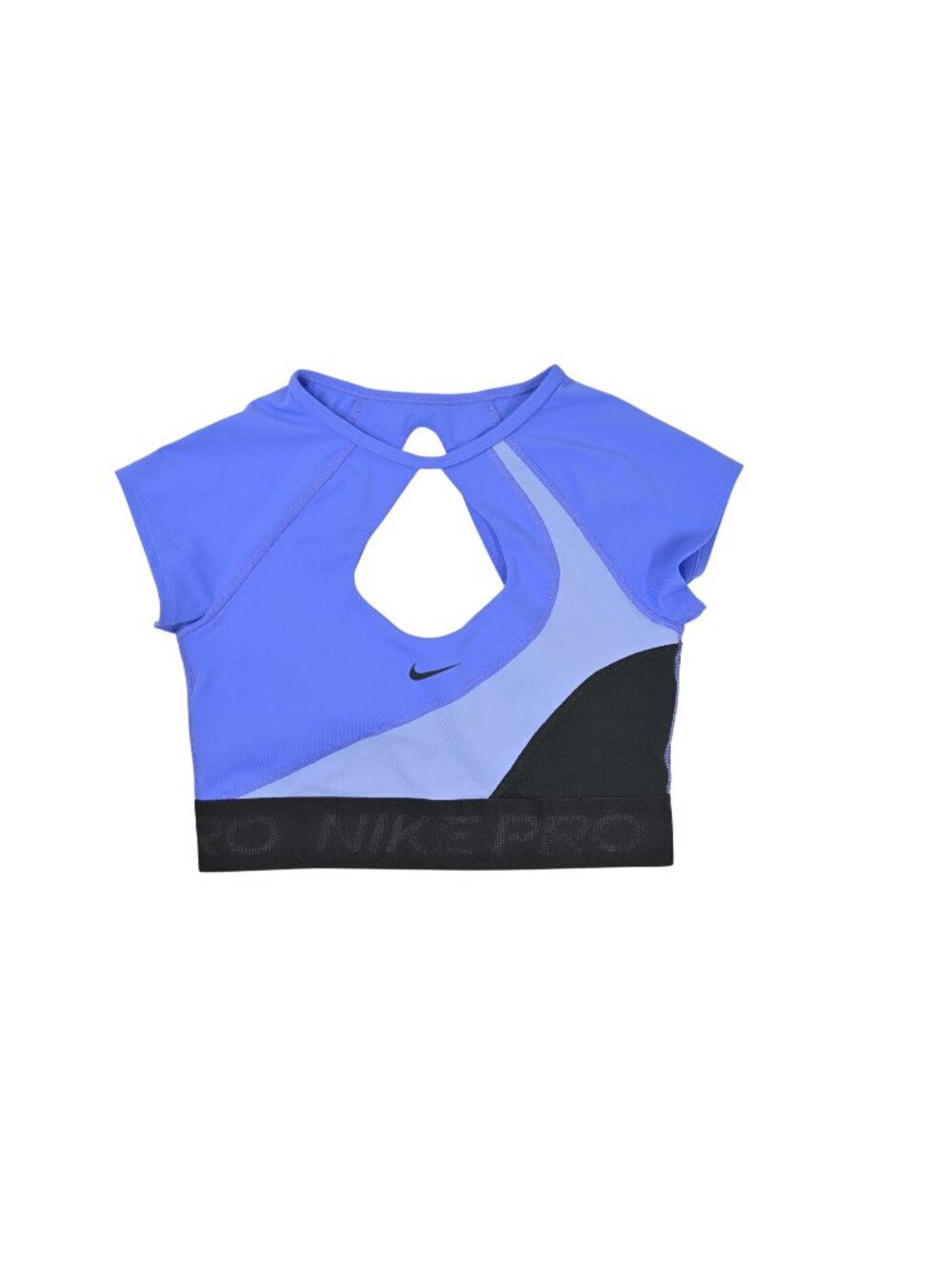 Nike Medium-Support Padded Short-Sleeve Sports Bra IQ0366-010 in Sapphire